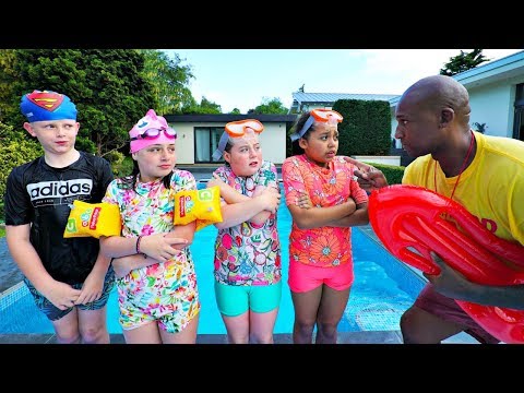 TIANA'S SCHOOL P.E SWIMMING LESSON!! Kids Get Detention