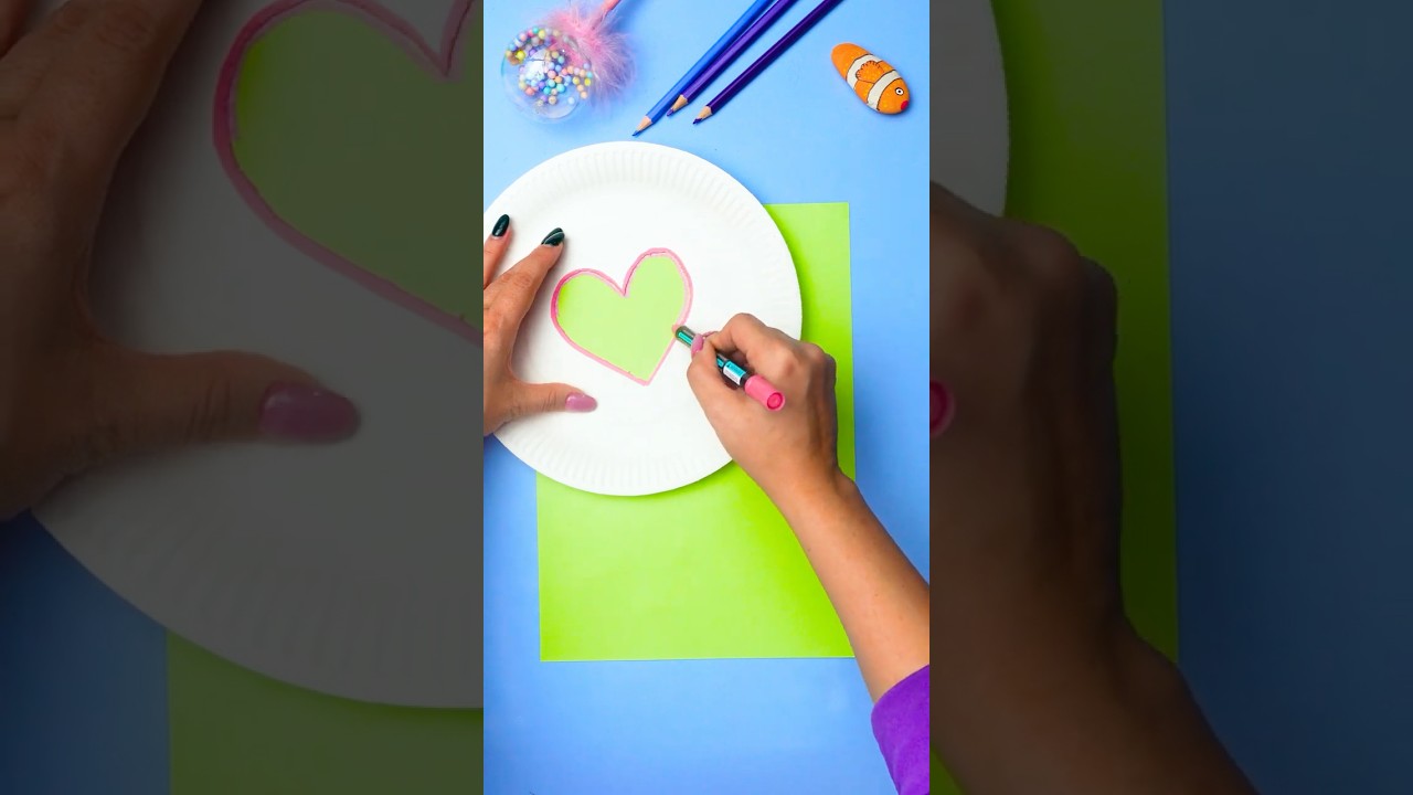 🎨 DIY SIMPLE STENCIL FOR KIDS ✂️ 