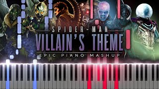 Spider-Man Villain's Theme - Epic Piano Mashup/Medley (Synthesia Piano Tutorial)+SHEETS