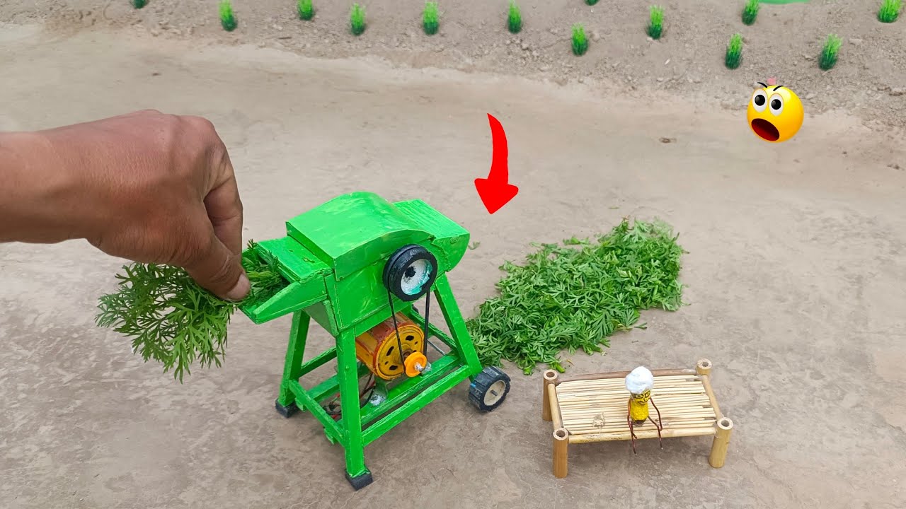 Top The Most Creative Science project Diy mini tractor | homemade chaff cutter machine 