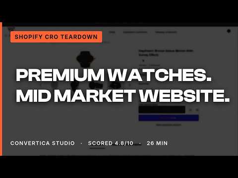 Video thumbnail for the J Marquel Luxury Watch CRO Audit teardown
