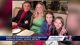 Family sues Seminole County school district, board of commissioners after lightning strike kills mom