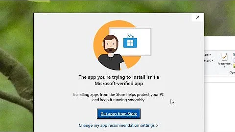 The app you're trying to install isn't a Microsoft-verified app