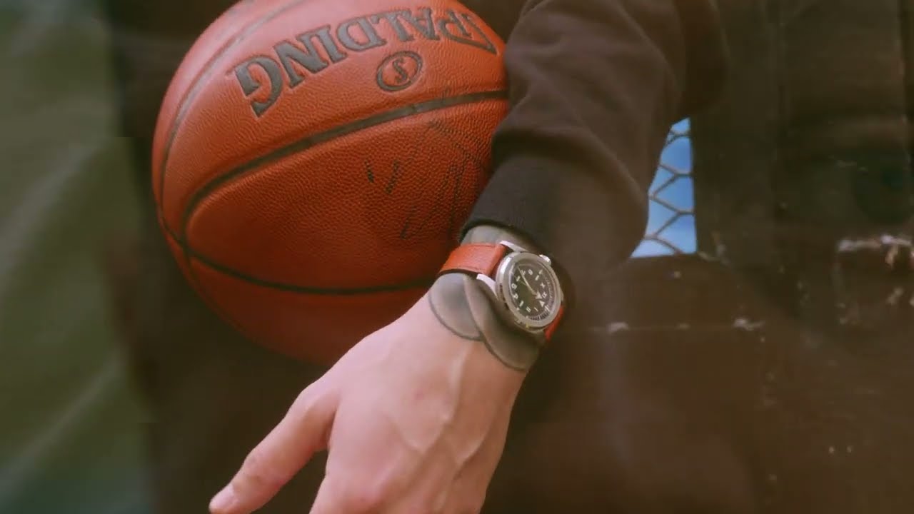 Bracelet de montre Cuir Basketball Fabrication française