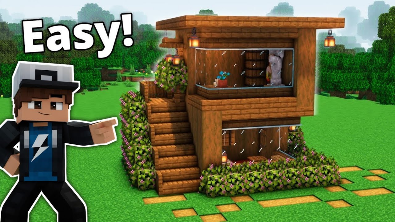 Best Starter House in Minecraft | How to Build | Easy | Survival ...