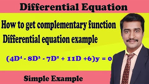 How to get complementary function example differential equation