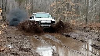 TWO F350's..plus...MUD!!