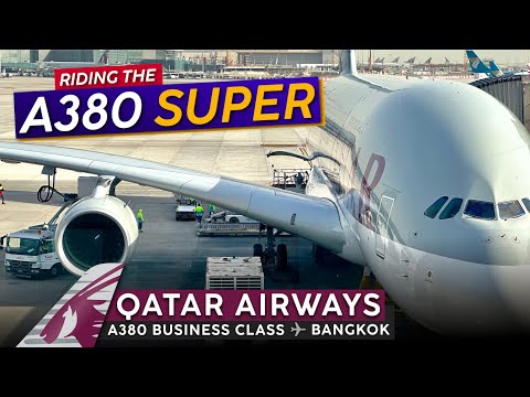 QATAR AIRWAYS' Largest Business Class!【Trip Report: Doha to Bangkok】A380 Business Class