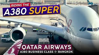 QATAR AIRWAYS' Largest Business Class!【Trip Report: Doha to Bangkok】A380 Business Class