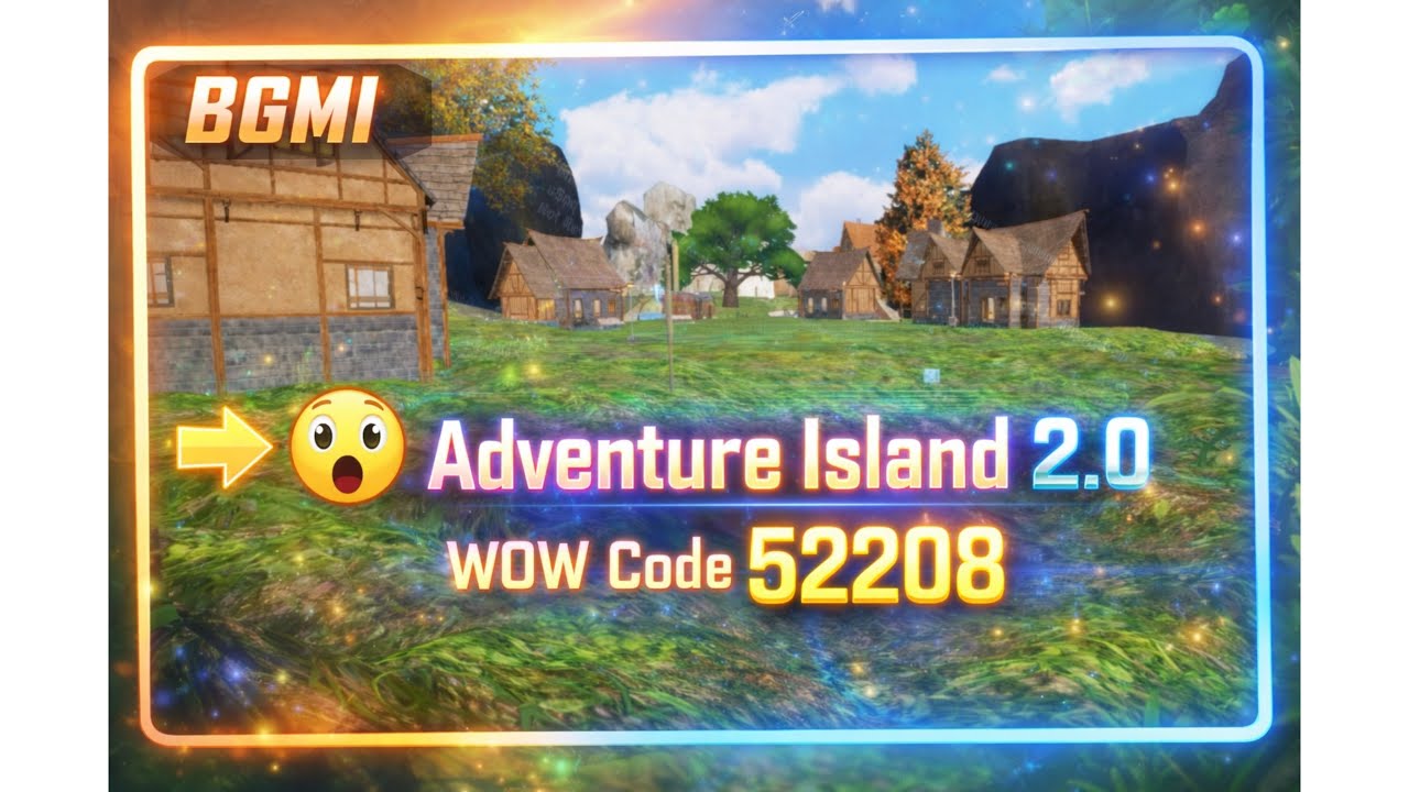 Adventure Island 2.0 😱 | BGMI WOW Mode 🔥| Hard Parkour Challenge | WOW Code 52208