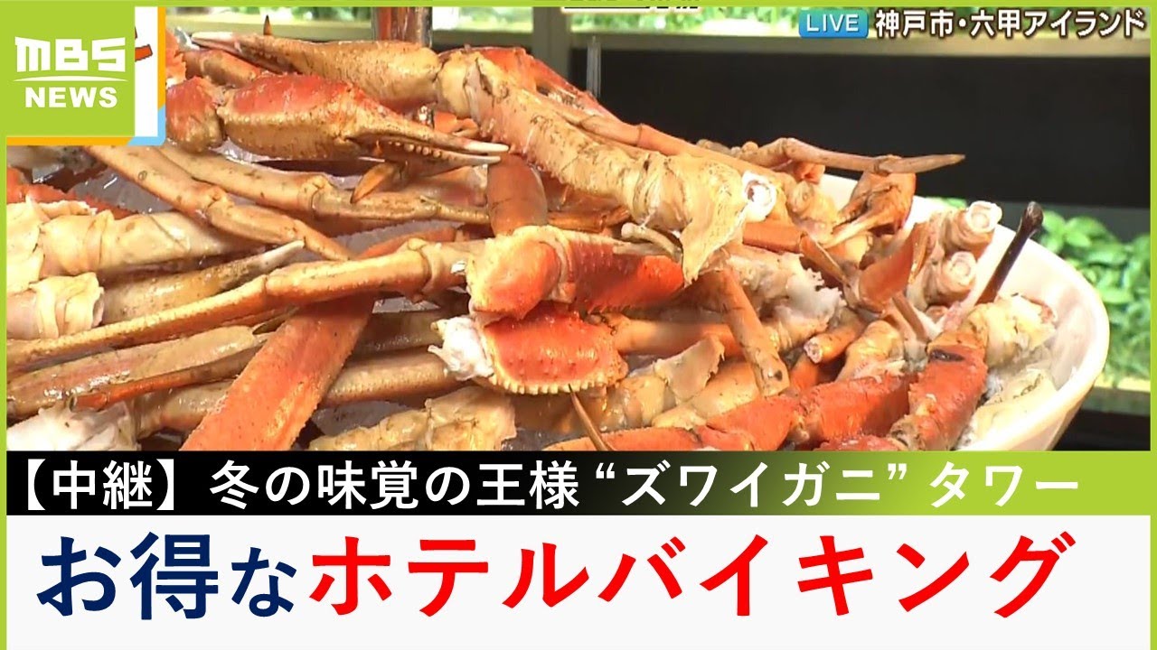 お得！肉・カニ・いちご食べ放題『極バイキング』　ロビーでは『いちご狩り』も　神戸・六甲アイランド「ホテルプラザ神戸」【現場から生中継】（2024年2月19日）