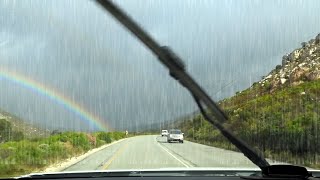 Rain along the coast of Cape Town, South Africa