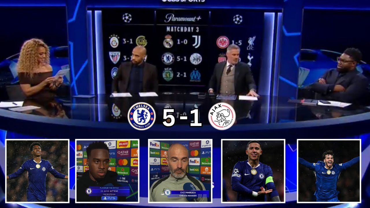 Thierry Henry, Jamie Carragher & Micah Richard HIGHLIGHT-REACTIONS🔥Chelsea DESTROYS Ajax 5-1 UCL Win