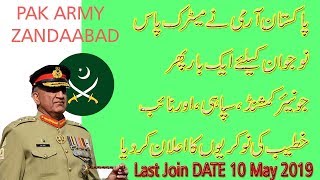New Pakistan Army new Jobs For Matric base 2019