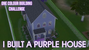 Sims 4 Speed build – Small Purple House  - One Colour Building Challenge | Erin Playz
