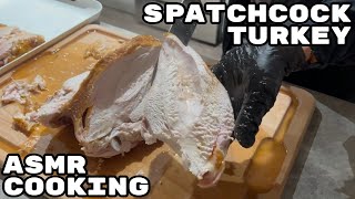 ASMR Cooking: Smoked Spatchcock Turkey