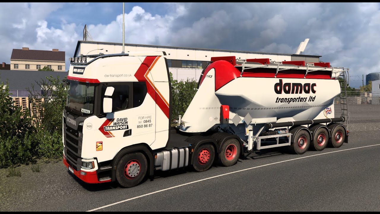 EURO TRUCK SIMULATOR 2 / SCANIA 500S / 6X2 MIDLIFT SILO TANKER
