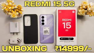 Redmi 15 5G Unboxing 🔥 Full Review | Price, Camera, Battery, Gaming & Features