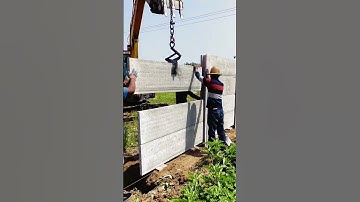 Precast wall panel installation process #smartwork #goodtools