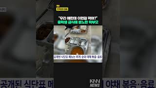 'Is this all the side dishes?' 'Absurd' about poor quality school meals / KNN