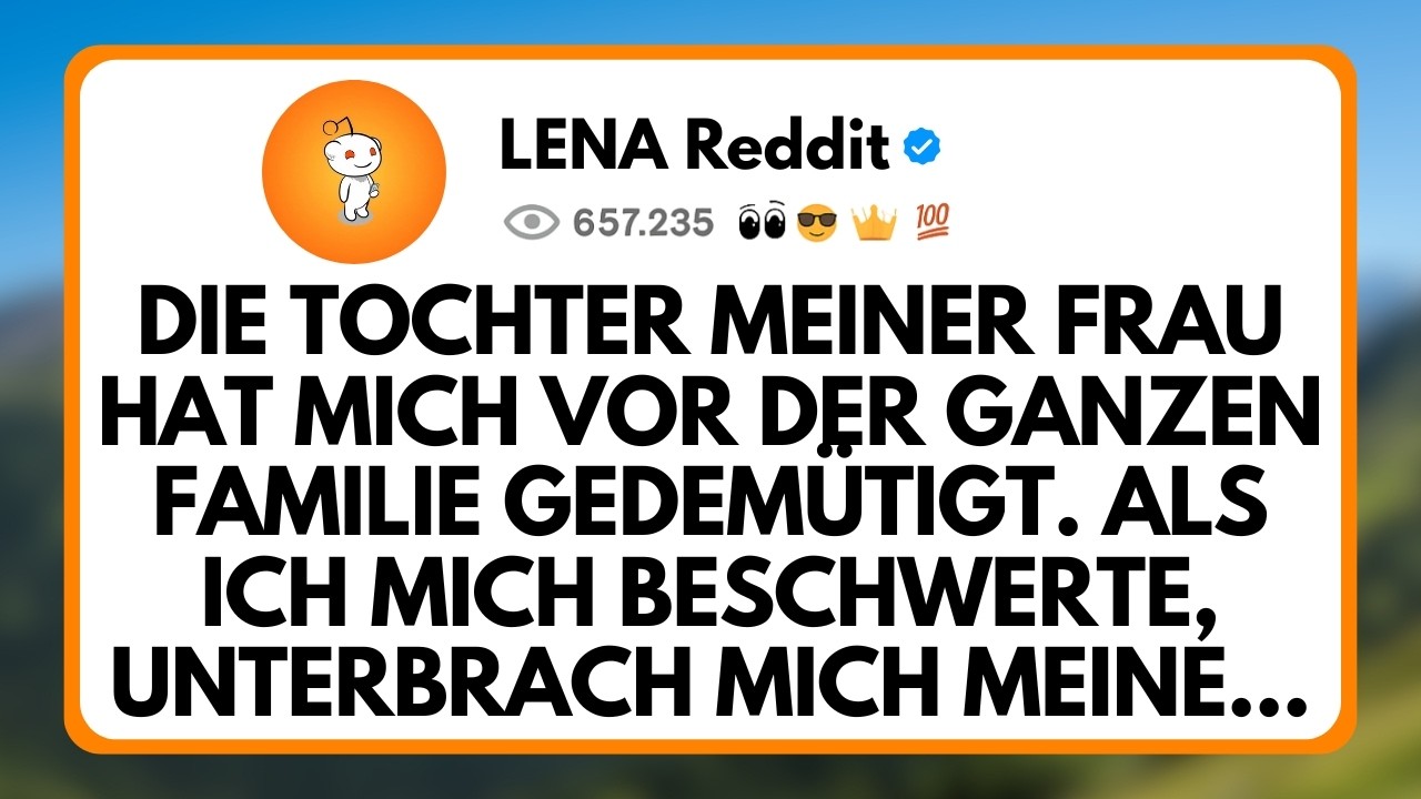 V den jednadvacátých narozenin mé nevlastní dcery mě před celou rodinou polila vínem a nazvala mě ztroskotancem. Když jsem se ohradil, manželka se ke mně naklonila a před všemi řekla: „Nejsi její...