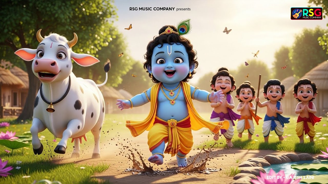 Little Krishna Song छोटी छोटी गैया - Choti Choti Gaiya Chote Chote Gwal | Krishna Song