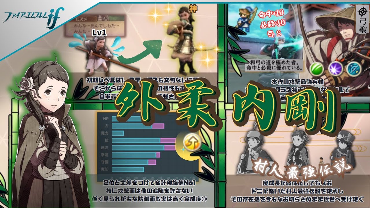 【良成長】 シリーズ恒例の村人枠であるモズメが最強の矛たる所以をマニアックに徹底解説【ファイアーエムブレム if】【3DS】