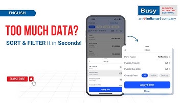 BUSY Mobile Tips: Sort & Filter Like a Pro! 🔍 Faster Data Access (English)