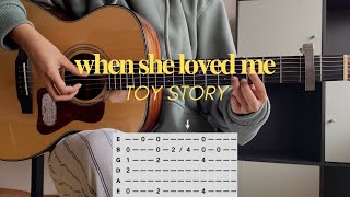 guitar tutorial TOY STORY - When She Loved Me - Sarah Mclahlan