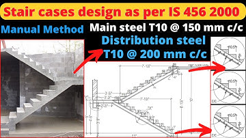 Complete stair cases design as per IS 456 2000 code | structural design | civil engineering | online