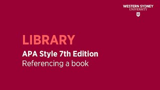 Seneca Libraries Supports APA Style 7th Edition