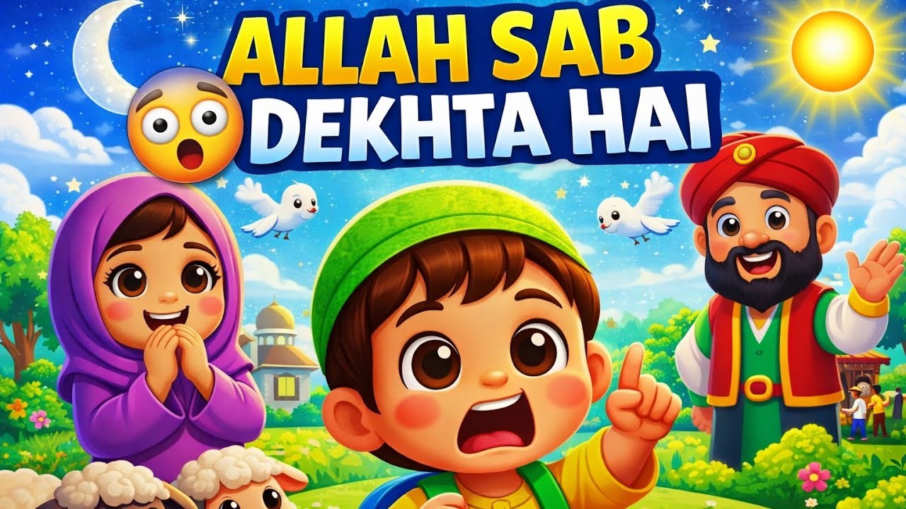 Allah Sab Dekh Raha Hai 👀 | Moral Story for Kids| Cartoon world kids ...