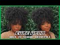 cute twist out updo with bangs | back to school hairstyle on natural hair