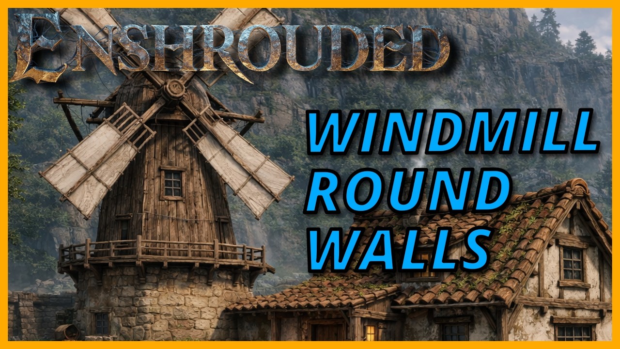 Building Top of a  Windmill with Hexagon Walls | Enshrouded Medieval Village Build