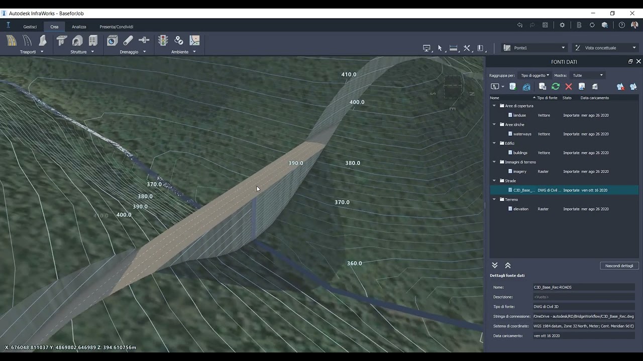 La progettazione dei ponti sfruttando Autodesk Civil 3D, Autodesk Infraworks e Autodesk Revit.