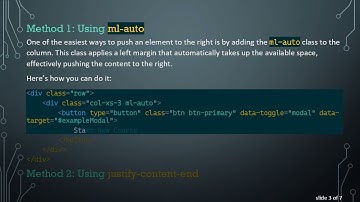 How to Align Your Button to Be on Your Right in Bootstrap