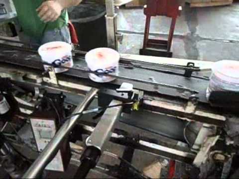 CIJ Printer Printing Codes on Tubs