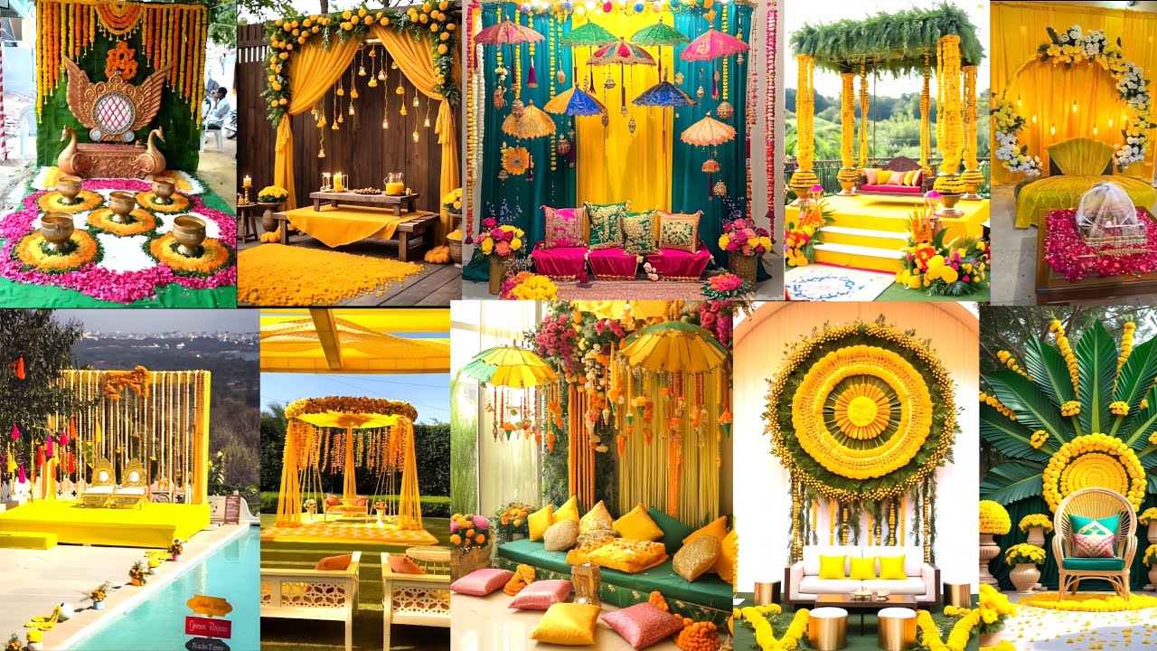 Traditional Mangalasnanam Decor Ideas|Haldi Ceremony Decor Ideas|Mangalasnanam Backdrop Designs 2025