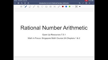 Grade 7 Open Up Resources Unit 5 Rational Number Arithmetic