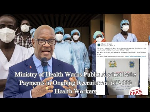3,000 Health Workers Recruitment: Ministry Issues Warning to Public