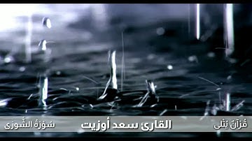 ( وهو الذي ينزل الغيث ) من سورة الشورى للقارئ سعد أوزيت