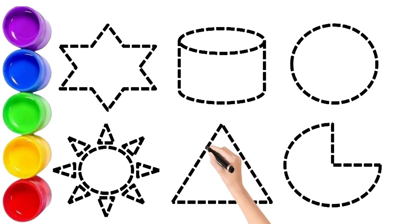 drowning 2d shape , Painting, and Coloring for Toddlers