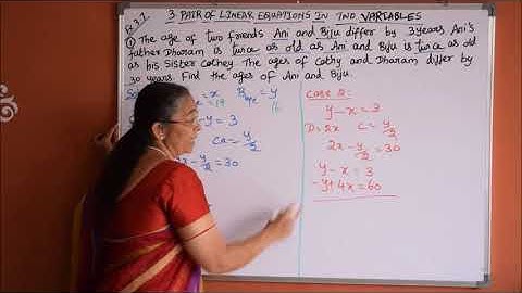 Class 10 - Pair of Linear Equations in two variables (Chapter 3) Exercise 3.7 Optional  (Part 50)