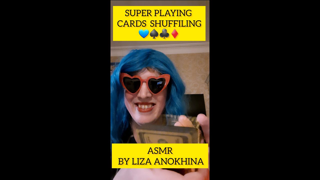 Super playing cards shuffling ASMR by Liza Anokhina YouTube