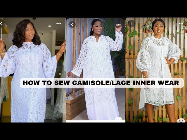 How to Sew Lace Inner Wear/Camisole 