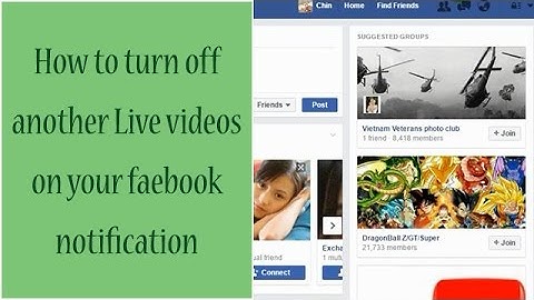How to turn off another live videos on your facebook notification year 2016