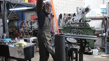Forging a pattern welded two handed sword, part 2, heat treatment.