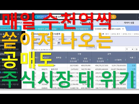 <strong>매일</strong> 수천억씩 쏟아져 나오는 공매도 주식시장 대 <strong>위기</strong>