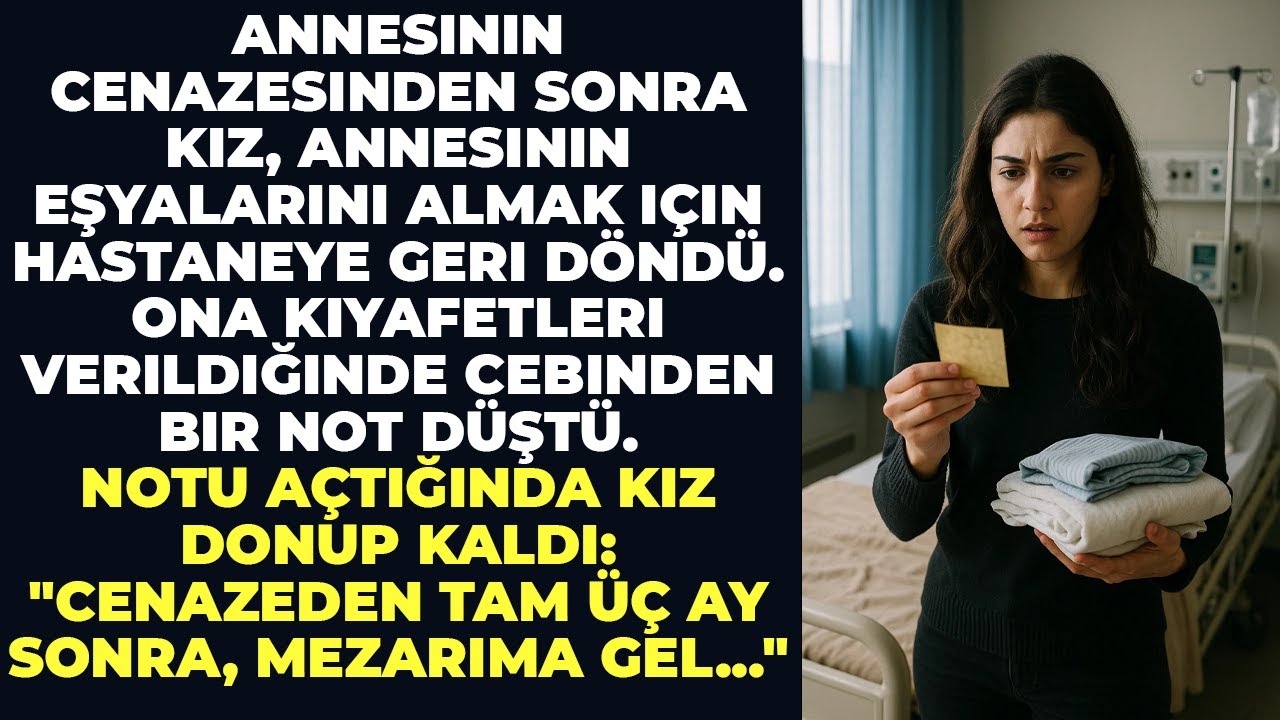 Annesinin cenazesinden sonra kız, annesinin eşyalarını almak için hastaneye geri döndü...