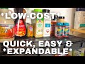 Prepper Food Storage Pantry: How To Start By Using 4 Tier Shelving That Connect